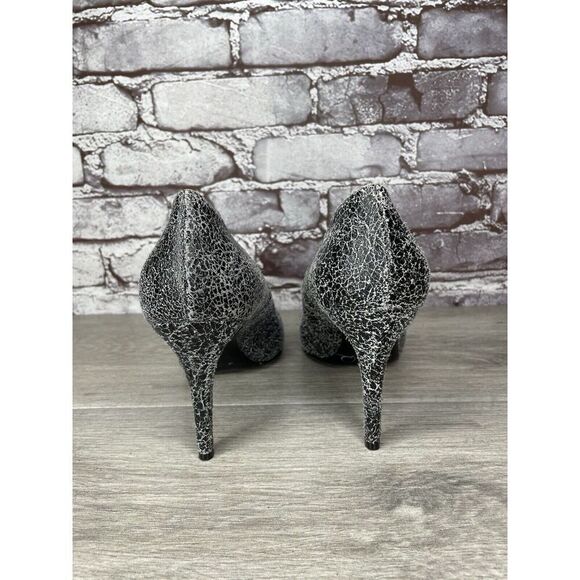 AllSaints Grey Leather Lena Pumps Stiletto Pointed Heels Women’s Sz 39EU/8.5M US - Picture 5 of 16